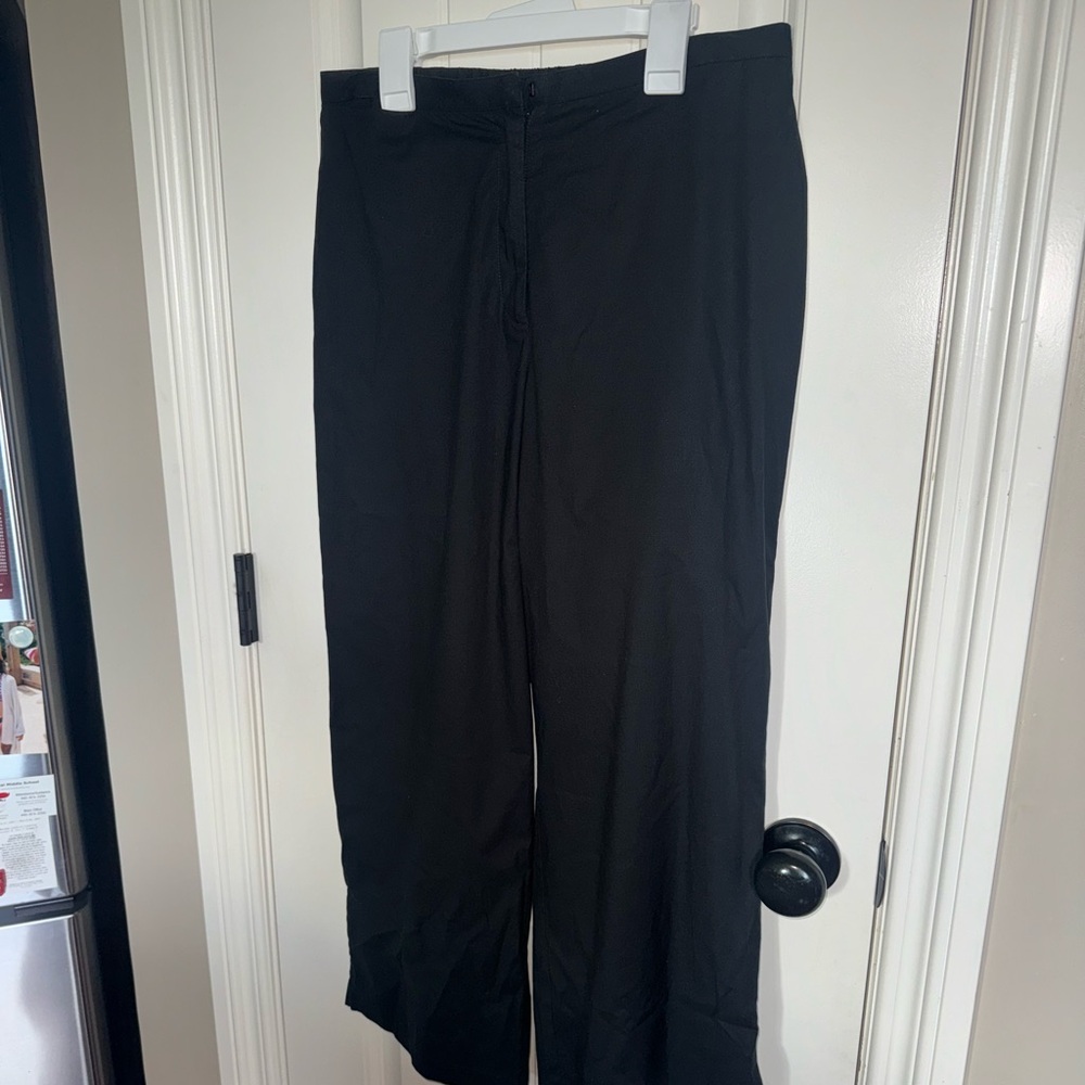 Eileen fisher size small wide leg black crops-24” inseam